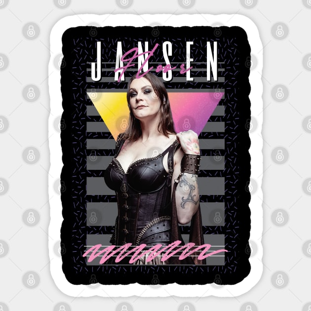 Floor Jansen Retro Style Fan Art Sticker by Madesu Art